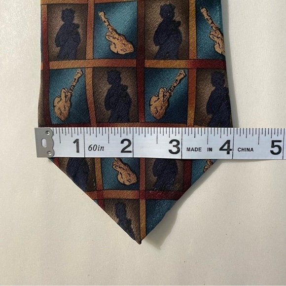 J. Garcia Silk Mandolin Player Print Collection Seven Tie - Picture 6 of 6